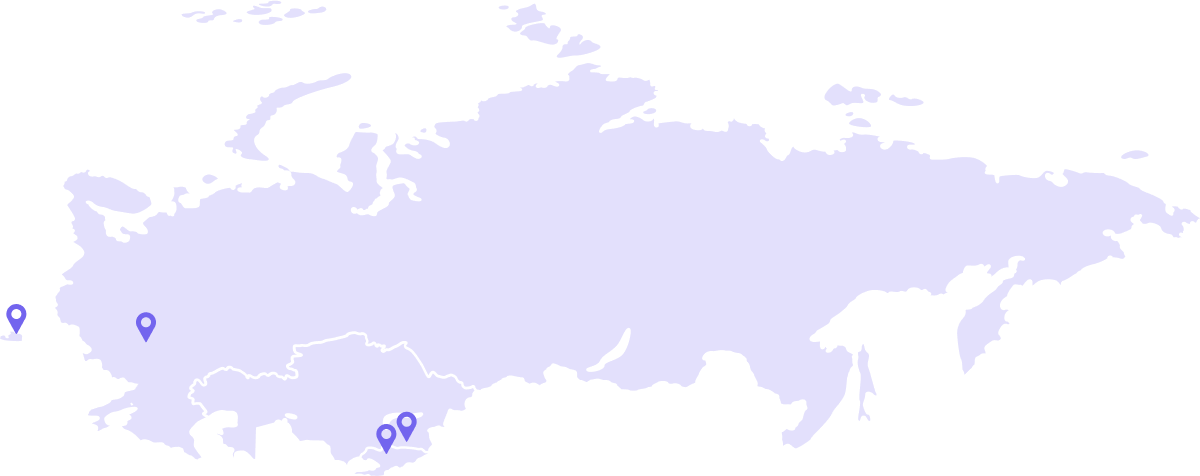Филиалы МП-Технологии: Россия (Москва, Калининград), Казахстан (Алматы), Кыргызстан (Бишкек)